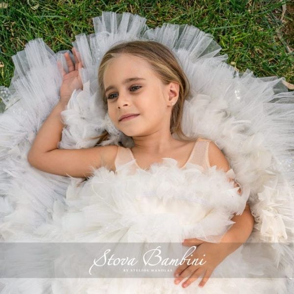 bbbbbbbbbbβαπτιστικά ρούχα για κορίτσι, το πιο πολυσυζητημένο βαπτιστικό φόρεμα της Stova Bambini με διαφάνεια στο κορσάζ