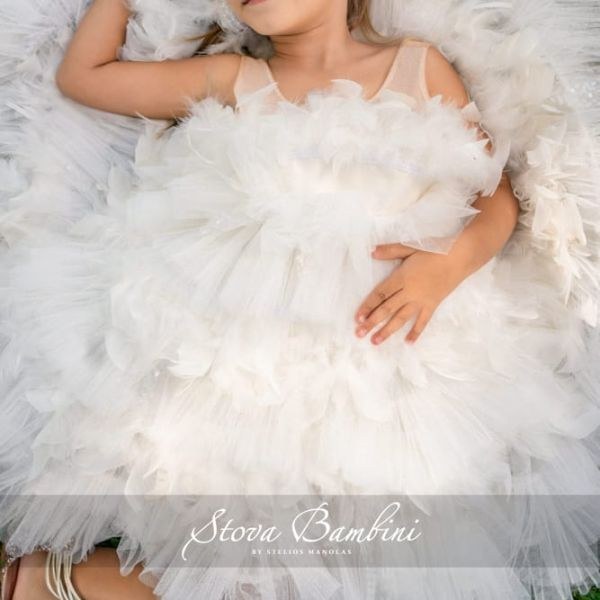 bbbbbbbbbbβαπτιστικά ρούχα για κορίτσι, το πιο πολυσυζητημένο βαπτιστικό φόρεμα της Stova Bambini με διαφάνεια στο κορσάζ