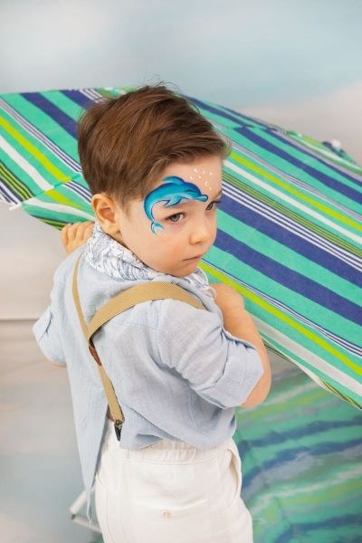 bbbbbbbbbbβαπτιστικά ρούχα αγόρι bambolino david σε σιέλ και λευκές αποχρώσεις