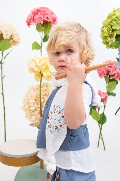 bbbbbbbbbbΒαπτιστικά ρούχα αγόρι Bambolino Esteban