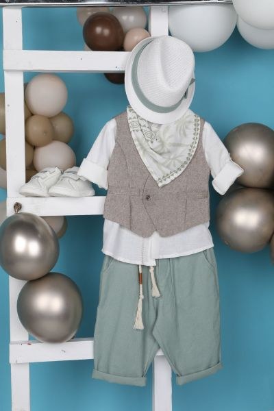 bbbbbbbbbbΒαπτιστικά ρούχα αγόρι Bambolino James