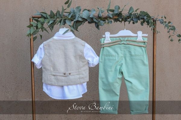 bbbbbbbbbbΒαπτιστικά ρούχα για αγόρι Stova Bambini SS24 B10