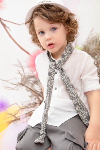 bbbbbbbbbbStock βαπτιστικά ρούχα για αγόρι Bambolino Silver