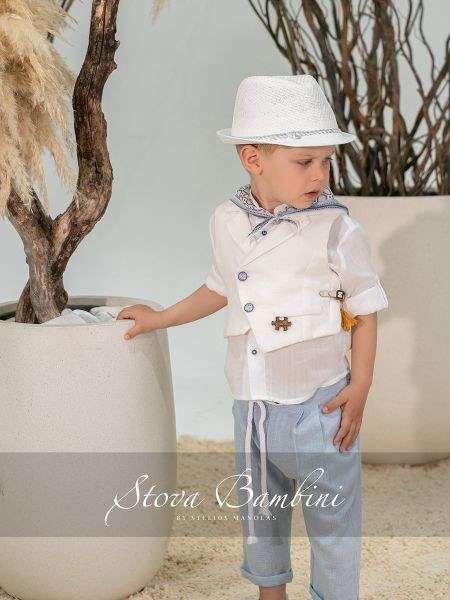 bbbbbbbbbbΒαπτιστικά ρούχα αγόρι Stova Bambini SS26 B9