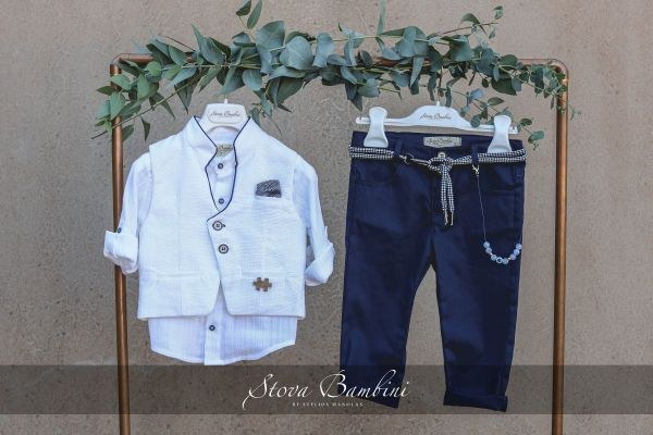 bbbbbbbbbbΒαπτιστικά ρούχα για αγόρι Stova Bambini SS24 B6
