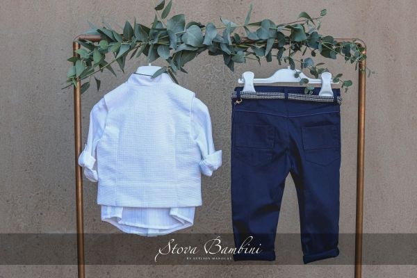 bbbbbbbbbbΒαπτιστικά ρούχα για αγόρι Stova Bambini SS24 B6