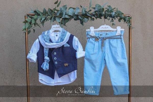 bbbbbbbbbbΒαπτιστικά ρούχα για αγόρι Stova Bambini SS24 B8