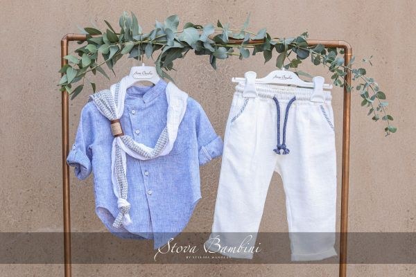 bbbbbbbbbbΒαπτιστικά ρούχα για αγόρι Stova Bambini SS24 B34