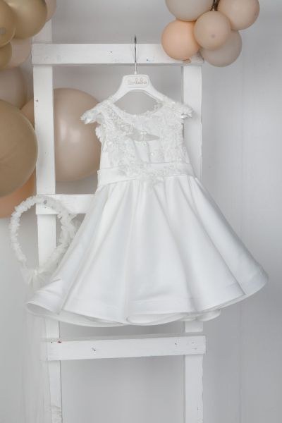 bbbbbbbbbbΠολυτελές σατέν βαπτιστικό φόρεμα Bambolino 