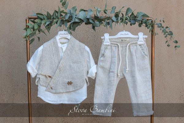 bbbbbbbbbbΒαπτιστικά ρούχα για αγόρι Stova Bambini SS24 B17
