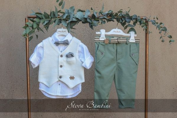 bbbbbbbbbbΒαπτιστικά ρούχα για αγόρι Stova Bambini SS24 B14
