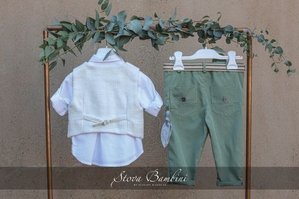 bbbbbbbbbbΒαπτιστικά ρούχα για αγόρι Stova Bambini SS24 B14