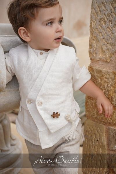 bbbbbbbbbbΒαπτιστικά ρούχα για αγόρι Stova Bambini SS24 B18