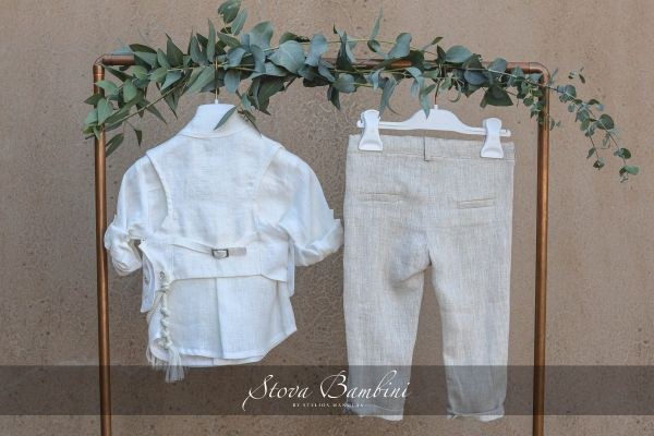bbbbbbbbbbΒαπτιστικά ρούχα για αγόρι Stova Bambini SS24 B18