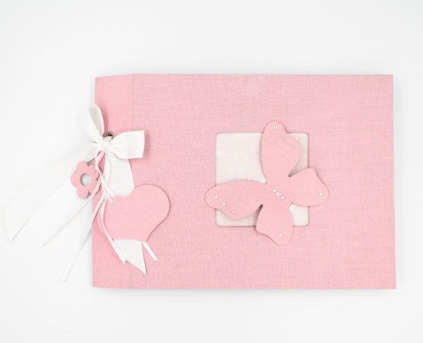 bbbbbbbbbbΒιβλίο Ευχών Ροζ Πεταλούδα