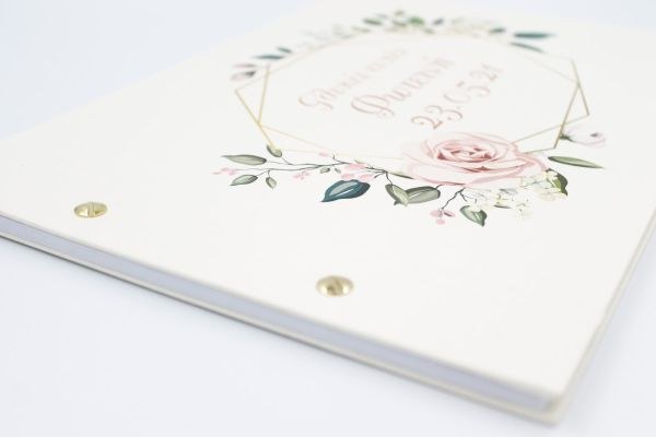 bbbbbbbbbbΒιβλίο Ευχών Στεφάνι με λουλούδια