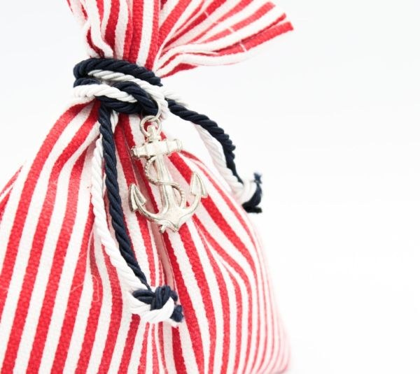 bbbbbbbbbbΜπομπονιέρα Βάπτισης Πουγκί Άγκυρα