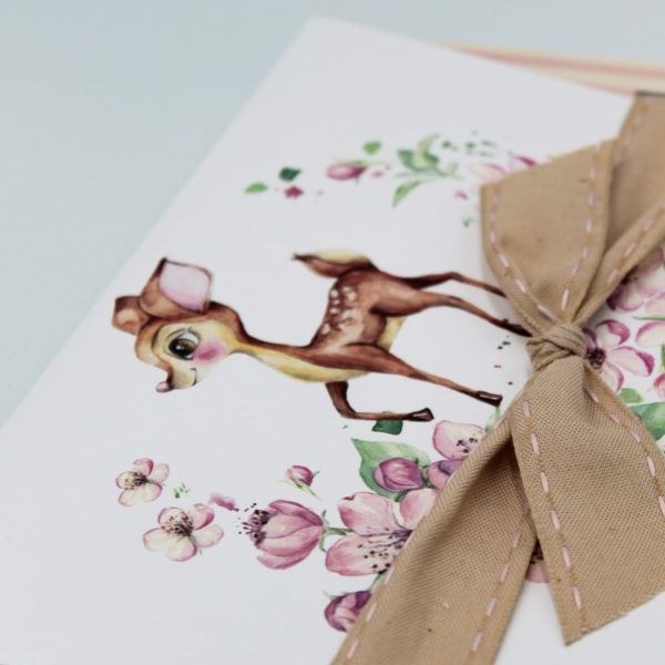 bbbbbbbbbbΠροσκλητήρια βάπτισης Ελαφάκι