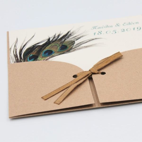 bbbbbbbbbbΠροσκλητήρια γάμου Παγώνι