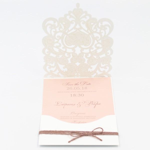 bbbbbbbbbbΠροσκλητήρια γάμου Laser Cut
