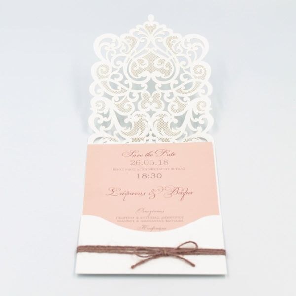 bbbbbbbbbbΠροσκλητήρια γάμου Laser Cut