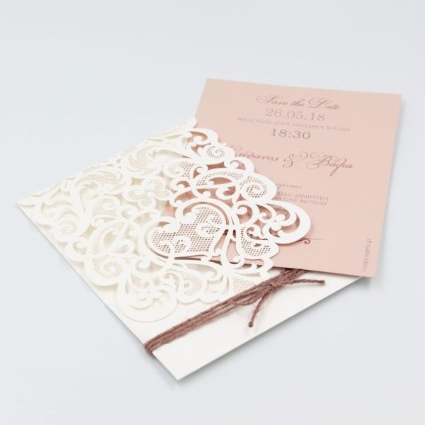 bbbbbbbbbbΠροσκλητήρια γάμου Laser Cut