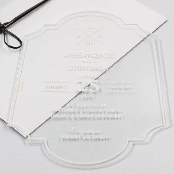 bbbbbbbbbbΠροσκλητήρια γάμου Plexiglass