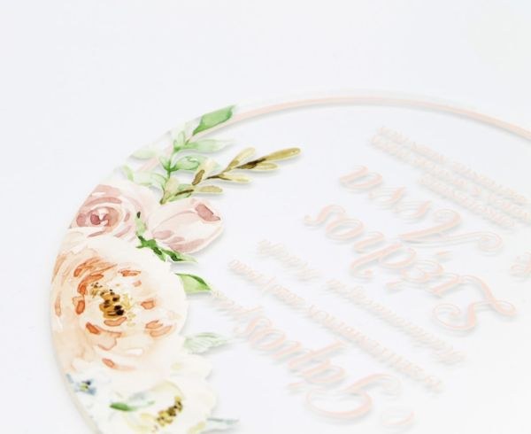 bbbbbbbbbbΠροσκλητήρια γάμου Plexiglass