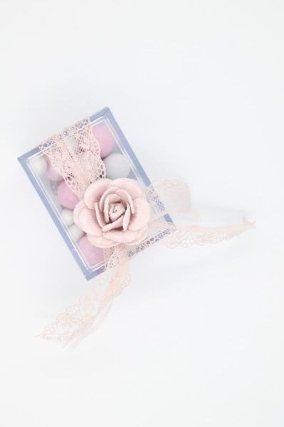 bbbbbbbbbbΜπομπονιέρα Βάπτισης Κουτί με τριαντάφυλλο