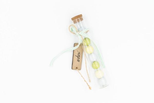 bbbbbbbbbbΜπομπονιέρα Βάπτισης Γυάλινος δοκιμαστικός σωλήνας