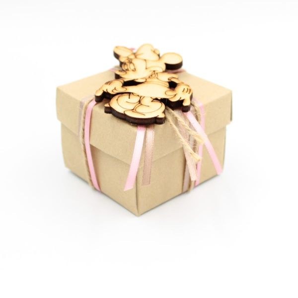 bbbbbbbbbbΜπομπονιέρα βάπτισης κουτί χάρτινο κραφτ