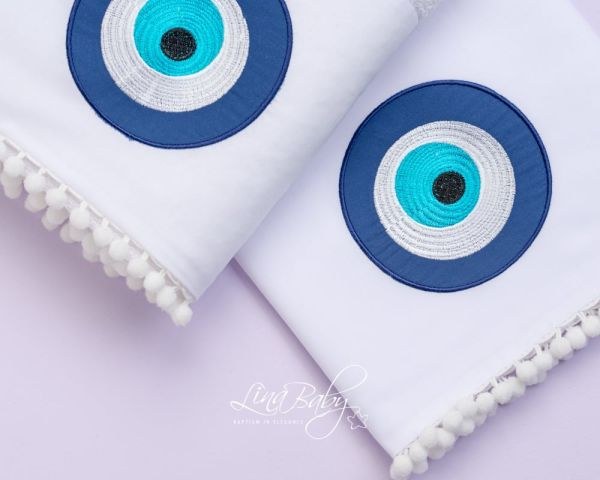 bbbbbbbbbbΛαδόπανα βάπτισης Lina Baby Mάτι