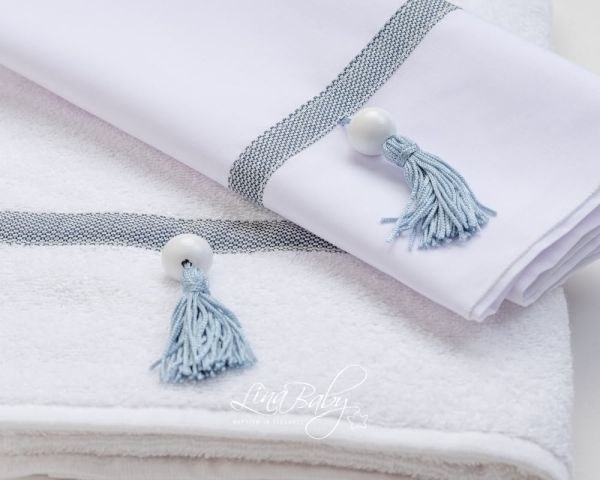 bbbbbbbbbbΛαδόπανα βάπτισης Lina Baby Κομπολόι