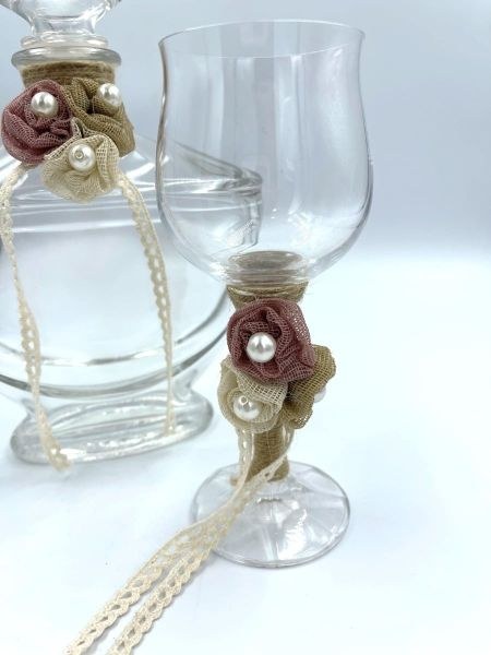 bbbbbbbbbbΓυάλινη καράφα και ποτήρι ST114