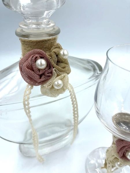 bbbbbbbbbbΓυάλινη καράφα και ποτήρι ST114