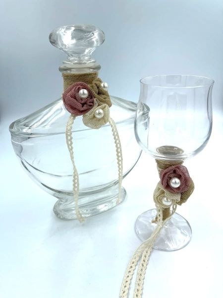 bbbbbbbbbbΓυάλινη καράφα και ποτήρι ST114