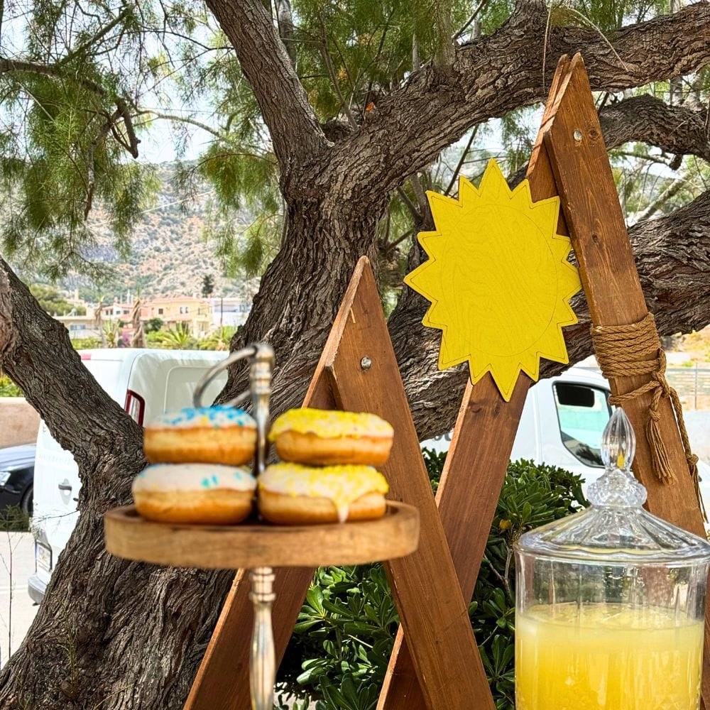 Candy bar βάπτισης με θέμα τον ήλιο