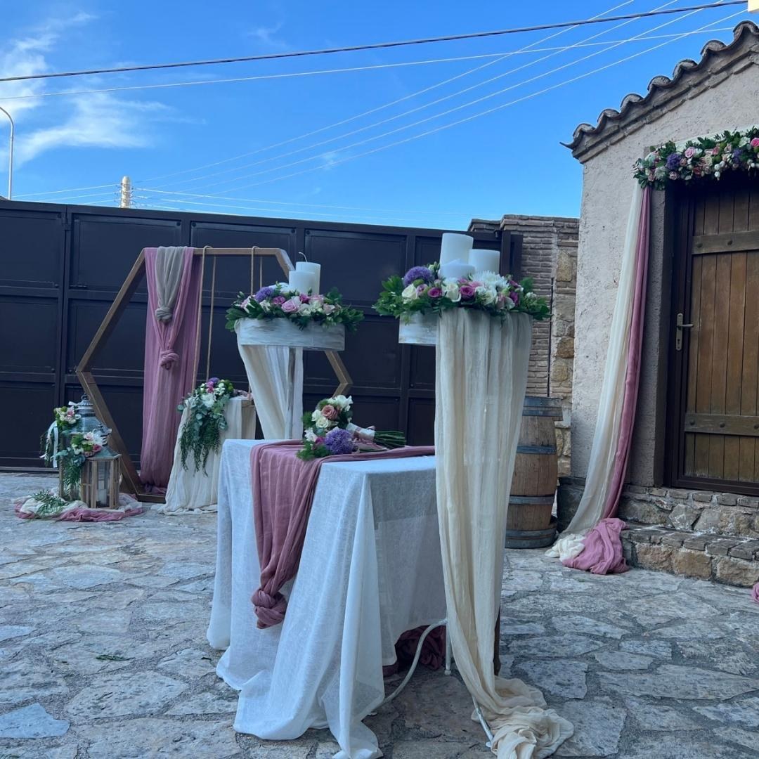 Στολισμός γάμου rustic