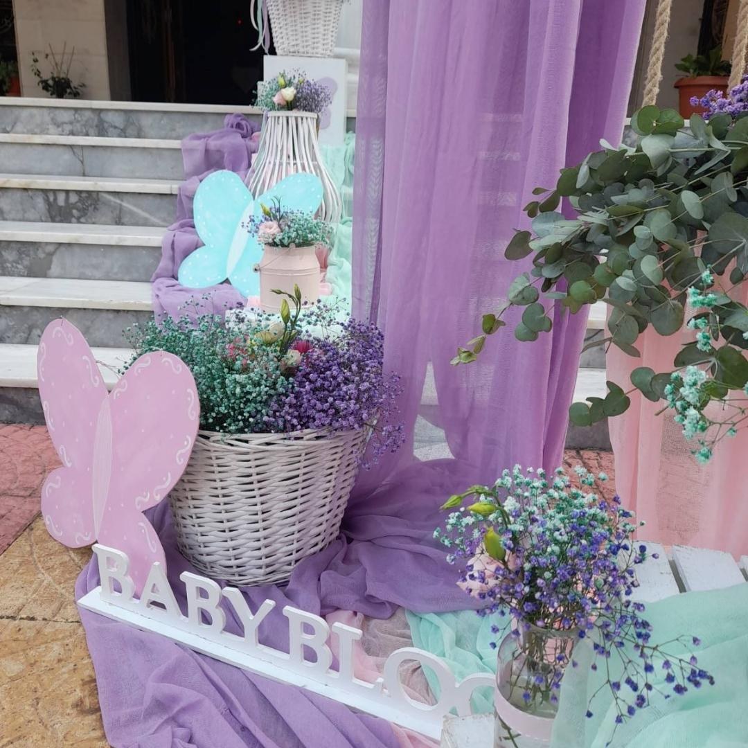 Στολισμός βάπτισης για κορίτσι - Θέμα βάπτισης η πεταλούδα