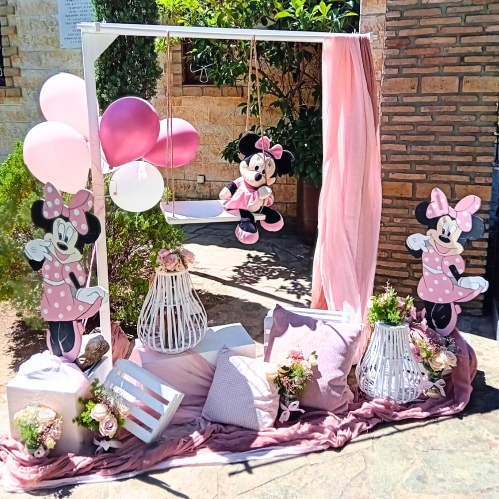 Στολισμός βάπτισης για κορίτσι με θέμα Minnie Mouse