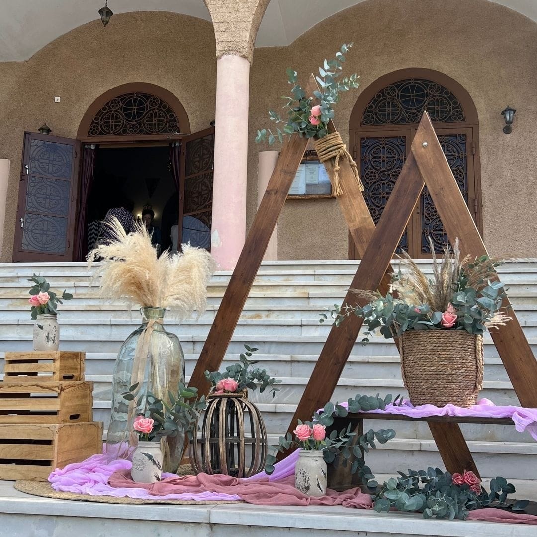 Στολισμός βάπτισης για κορίτσι με λουλούδια