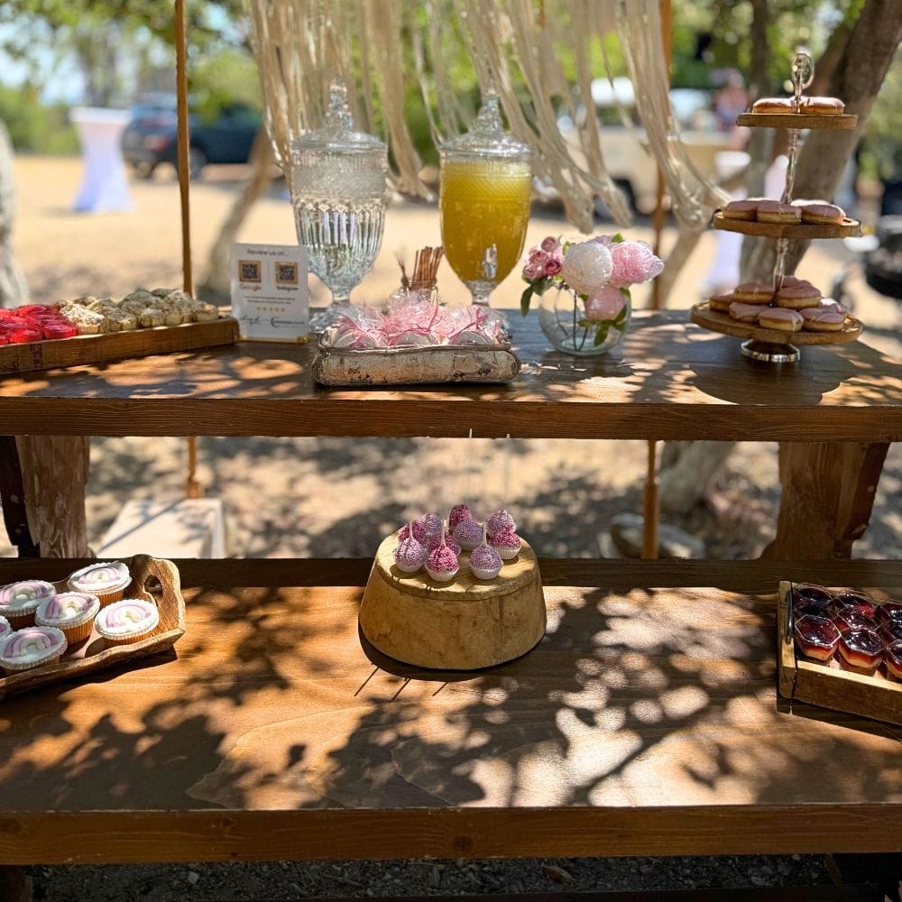 Boho rainbow candy bar βάπτισης για κορίτσι