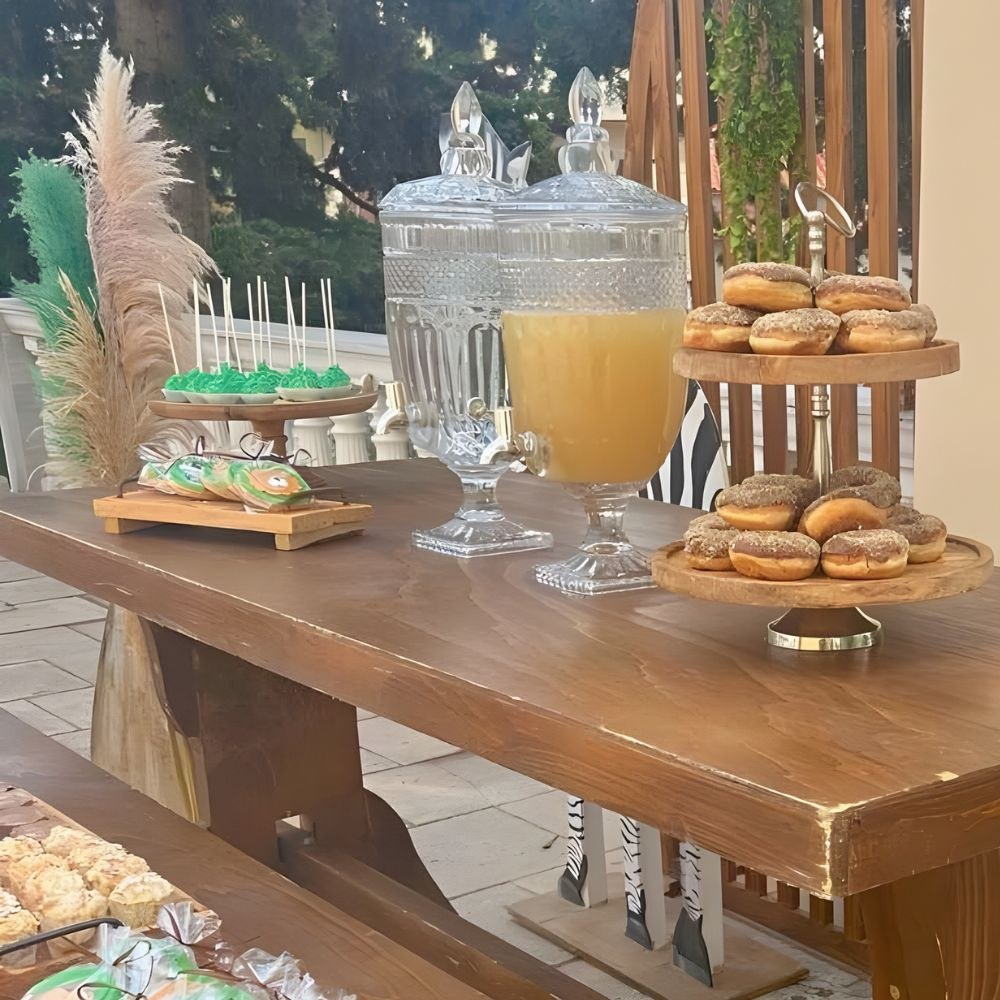 Candy bar βάπτισης με θέμα τα ζώα της ζούγκλας 