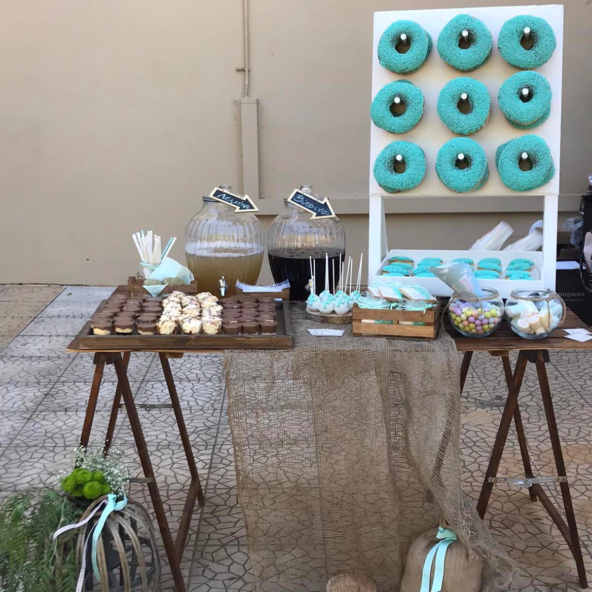 Candy bar / Salty bar βάπτισης του Γιώργου - Θέμα αερόστατο