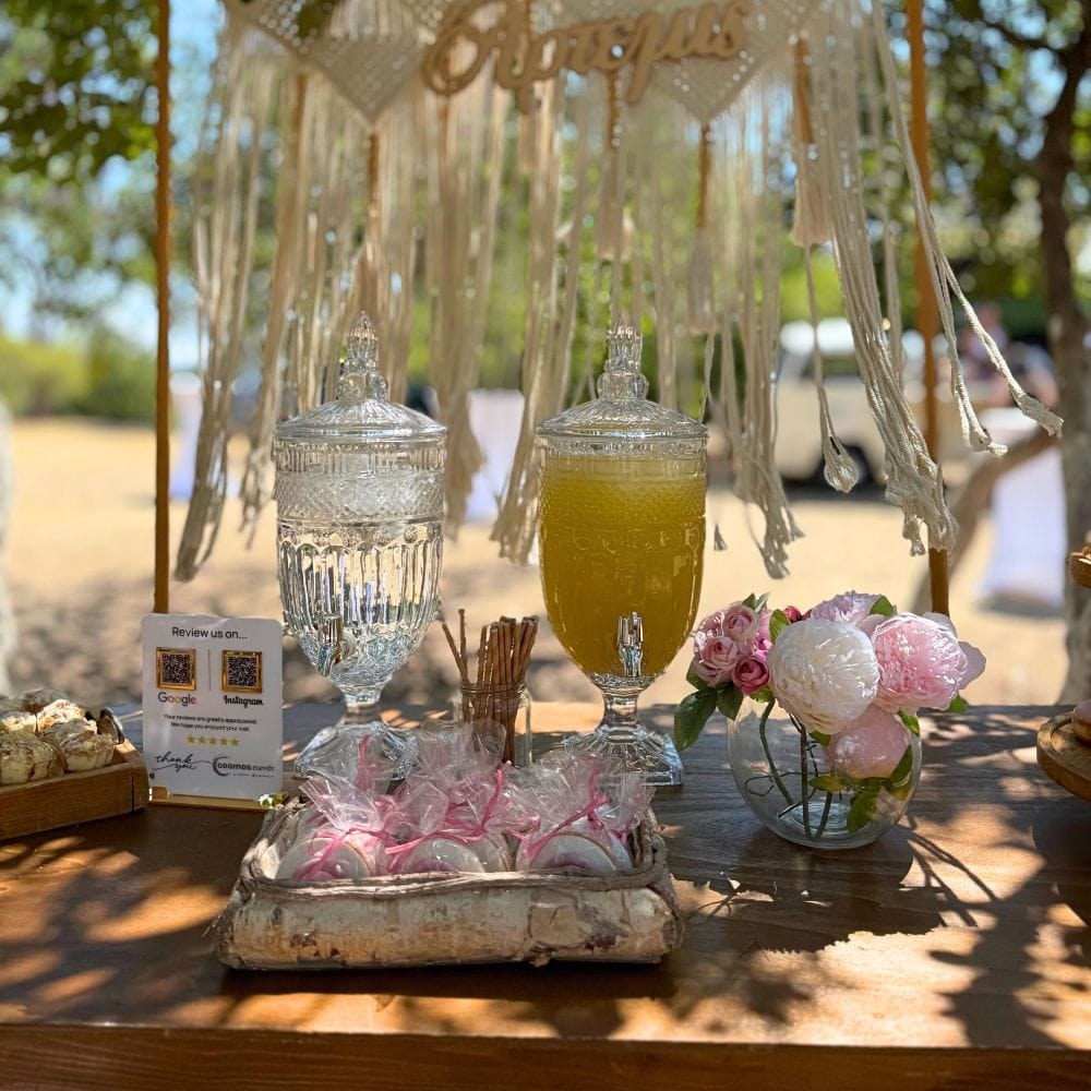 Boho rainbow candy bar βάπτισης για κορίτσι