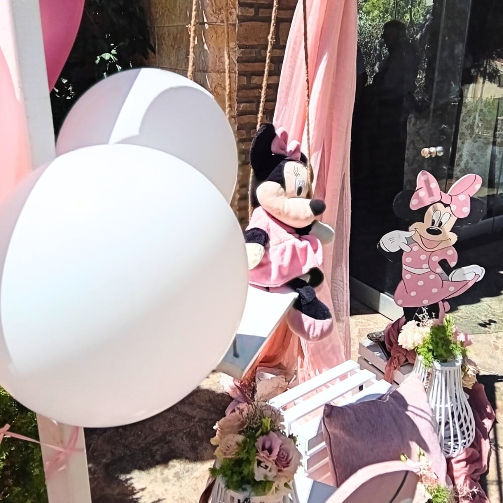 Στολισμός βάπτισης για κορίτσι με θέμα Minnie Mouse