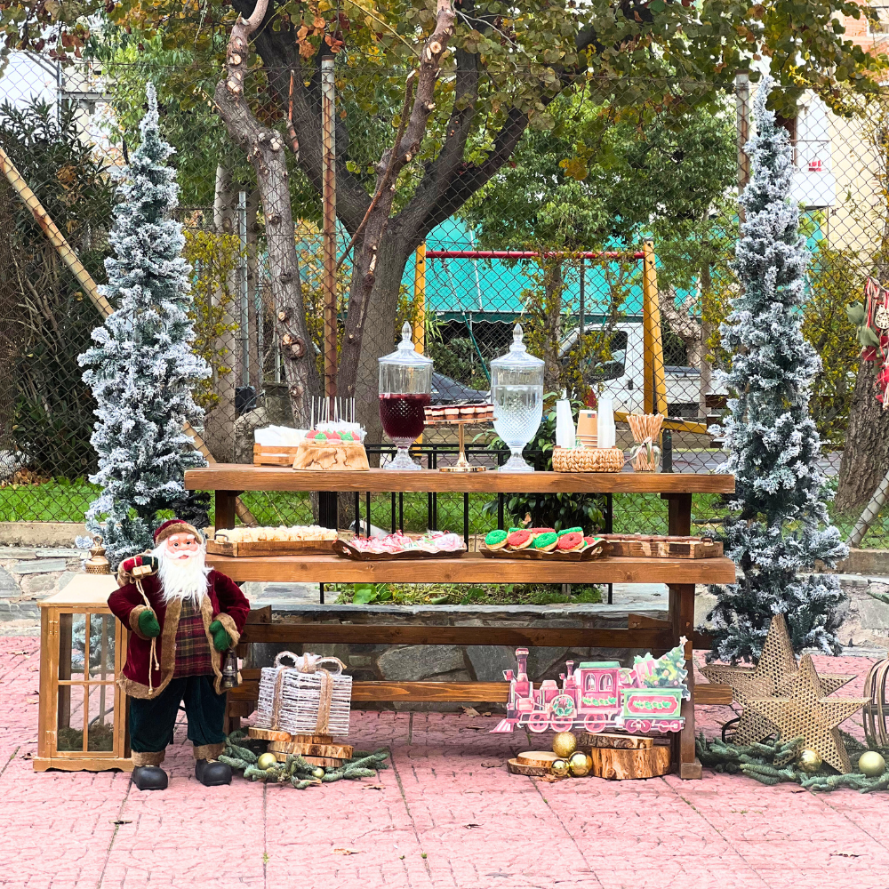 Candy bar βάπτισης για Χριστούγεννα