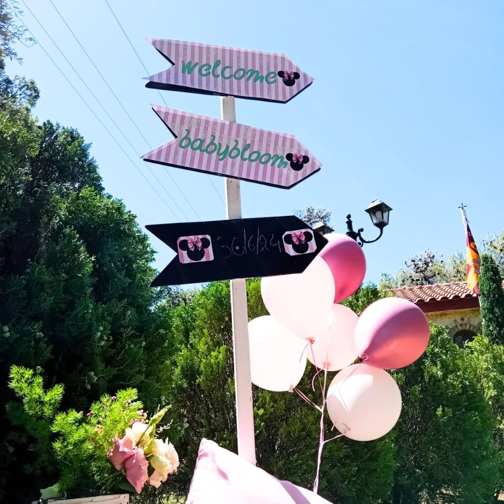 Στολισμός βάπτισης για κορίτσι με θέμα Minnie Mouse