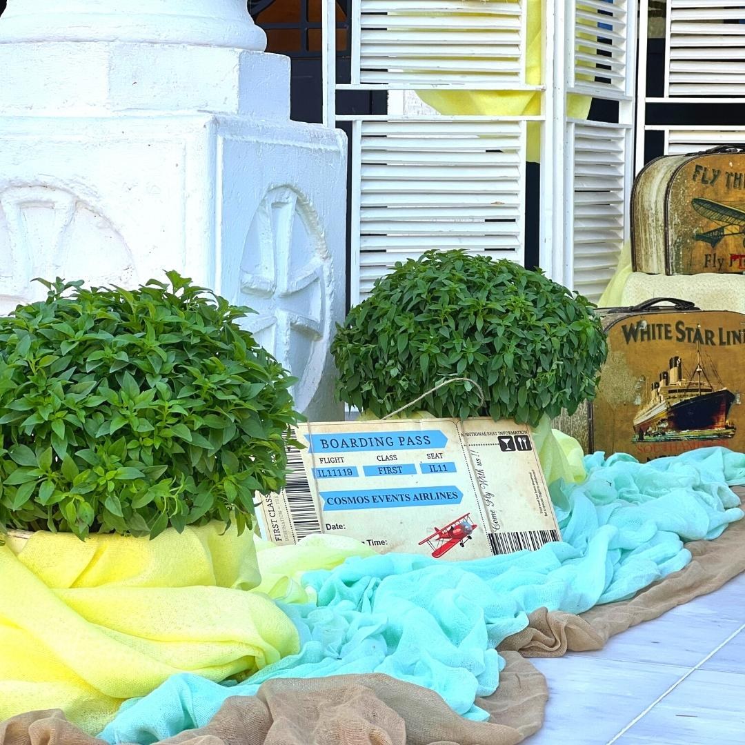 Στολισμός βάπτισης για αγόρι - Θέμα ταξίδι