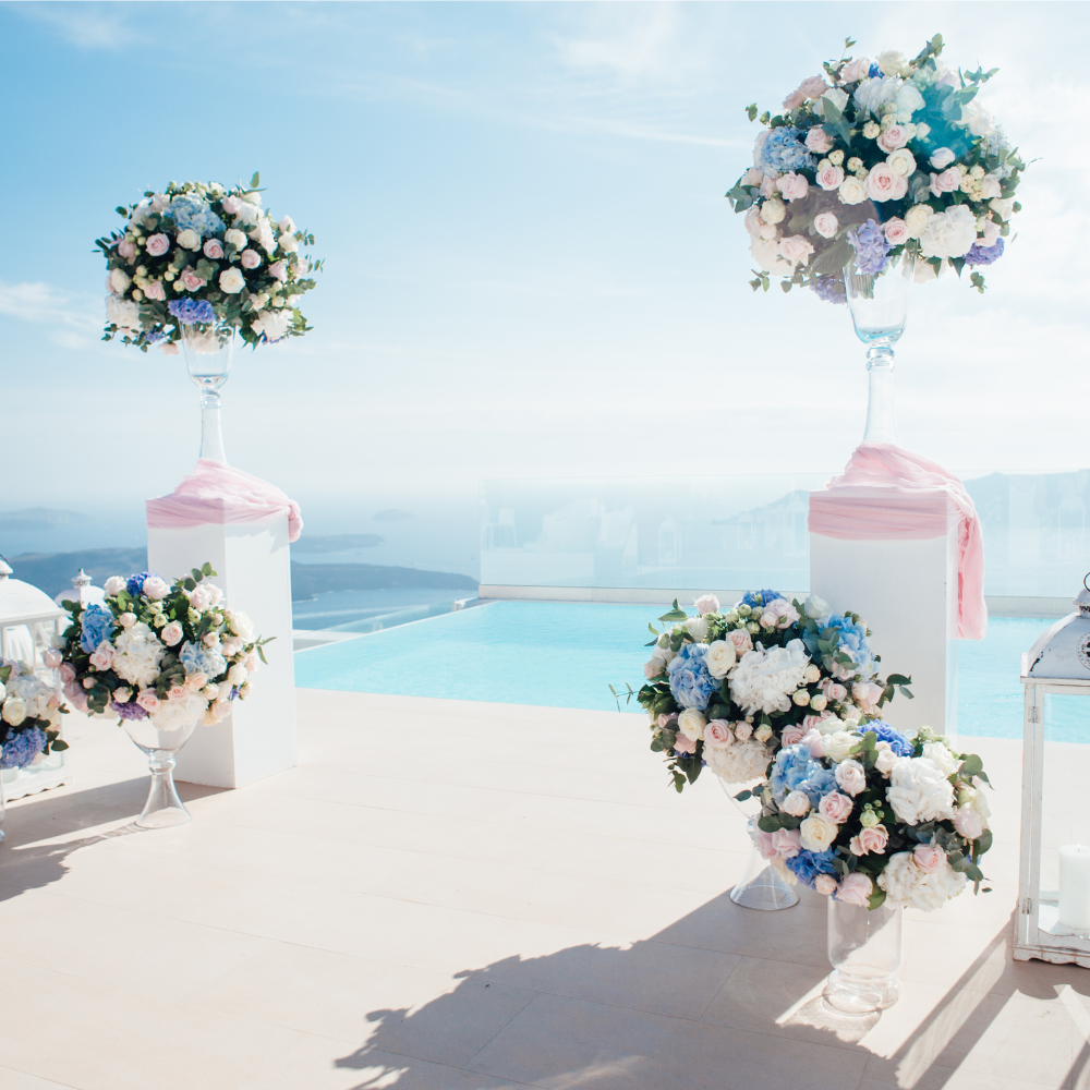 Μοντέρνος στολισμός γάμου σε νησί 